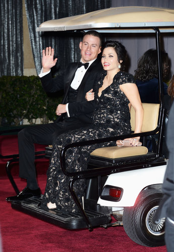 Channing Tatum and Jenna Dewan got a ride on a golf cart after the Oscars.
Channing Tatum and Jenna Dewan got a ride on a golf cart after the Oscars.