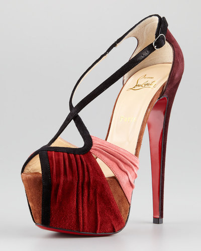 Christian Louboutin Divnoche Crisscross Suede Platform