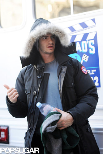 Andrew Garfield Suits Up For the Spidey Sequel With Shailene Woodley Andrew Garfield Suits Up For the Spidey Sequel With Shailene Woodley