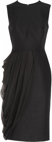Giambattista Valli Wool-blend and silk-chiffon dress