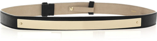 Chloé Plaque-detailed leather belt
