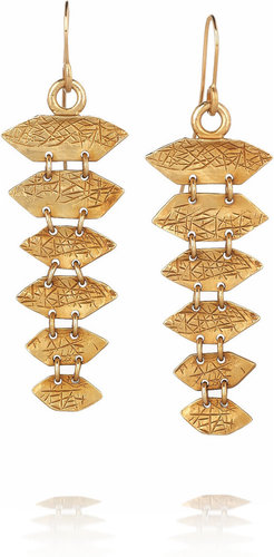 Yves Saint Laurent Black Mamba gold-plated drop earrings