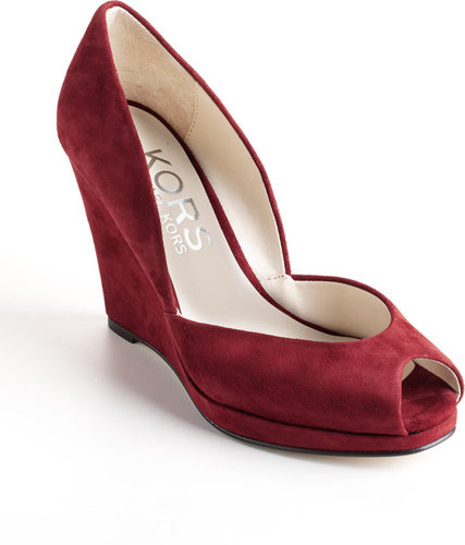 KORS MICHAEL KORS Vail Peep-Toe Platform Wedge Pumps