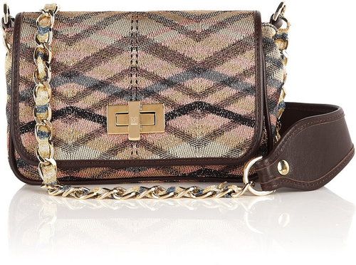 M Missoni Metallic Print Lurex Chain Strap Mini Bag