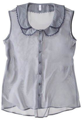 Xhilaration® Juniors Sleeveless Peter Pan Collar Top -  Blue