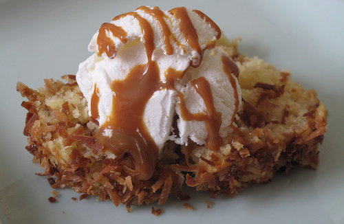 Craving a tropical dessert? Try this coconut-pineapple loaf cake recipe with shredded coconut and chunks of fresh pineapple.
Craving a tropical dessert? Try this coconut-pineapple loaf cake recipe with shredded coconut and chunks of fresh pineapple.