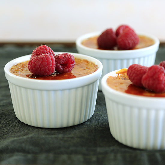 Top this classic crème brulée recipe with fresh raspberries for an extra dose of sweet.
Top this classic crème brulée recipe with fresh raspberries for an extra dose of sweet.