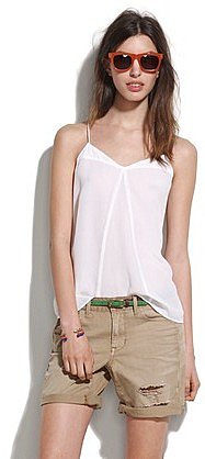 Worn & torn trailhead shorts
