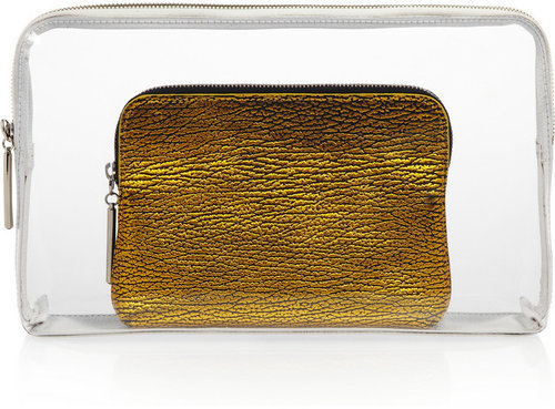 3.1 Phillip Lim 31 Minute leather-trimmed PVC clutch