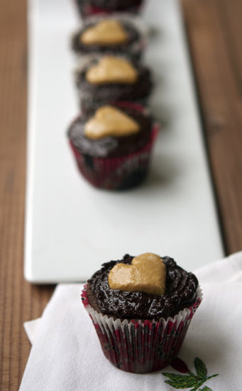 Double Chocolate Cupcakes With Peanut Butter Centers Double Chocolate Cupcakes With Peanut Butter Centers