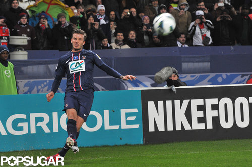 David Beckham hit the field in Paris.
David Beckham hit the field in Paris.