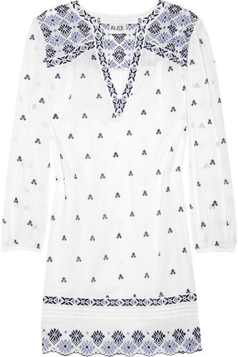ALICE by Temperley Armonia embroidered cotton-voile dress