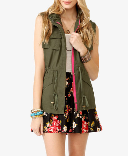 FOREVER 21 Frayed Utility Vest