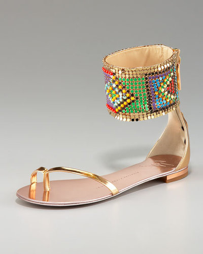 Shaniece Hairston Tribal Print Cuff Flats