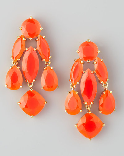 Kate Spade New York Statement Crystal Earrings, Coral