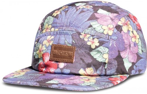 Floral five panel hat