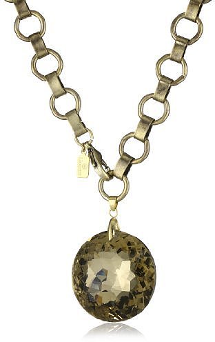 Lionette NY "Debut" Chain Crystal Pendant Necklace