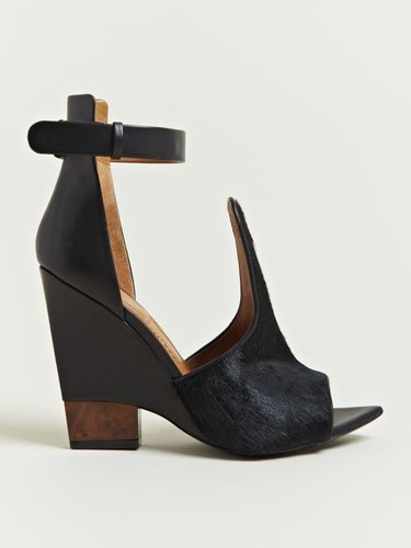 Women's Calf Hair  Ankle Strap Wedges