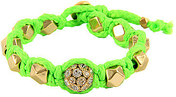 Ettika Crystal Bead Neon Bolo Cord Bracelet