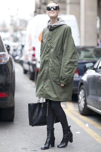 All it takes is an anorak and ankle boots for the cool-girl effect.
All it takes is an anorak and ankle boots for the cool-girl effect.
