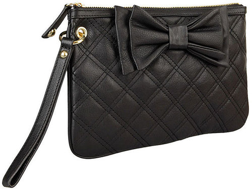 Betsey Johnson Handbags Double The Love Wristlet, Black 1 ea