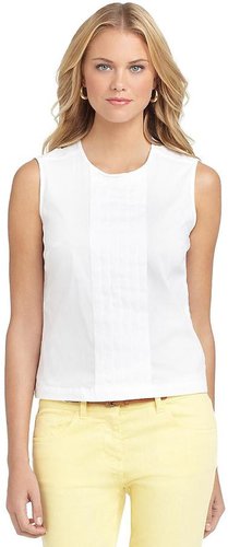 Sleeveless Pleated Blouse