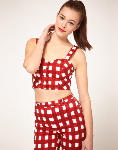 ASOS Bra Top With Gingham Print
