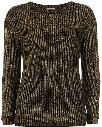 Black and gold oversized jumper