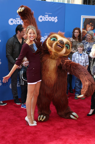 Blake Lively Supports Ryan Reynolds and Emma Stone at the Croods Premiere Blake Lively Supports Ryan Reynolds and Emma Stone at the Croods Premiere