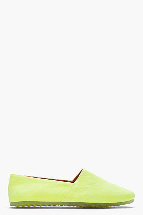 MM6 MAISON MARTIN MARGIELA Neon yellow Slip Ons