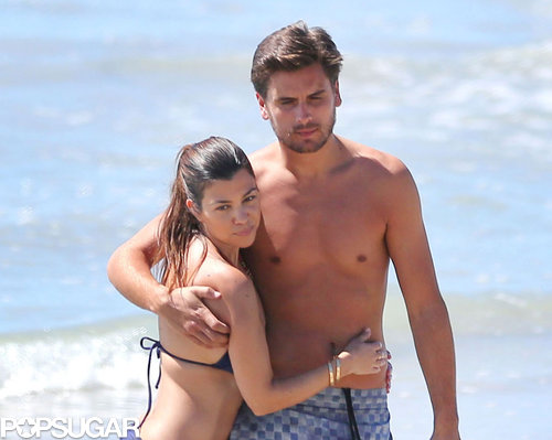 Kourtney Kardashian and Scott Disick hugged.
Kourtney Kardashian and Scott Disick hugged.