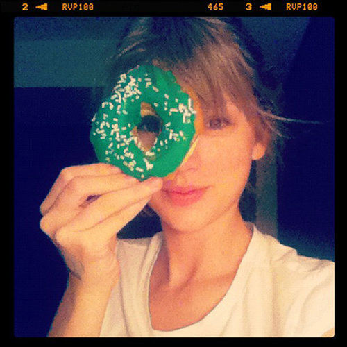 Taylor Swift spent St. Patrick's Day enjoying a festive March doughnut in 2012.
Source: Instagram user taylorswift
Taylor Swift spent St. Patrick's Day enjoying a festive March doughnut in 2012.
Source: Instagram user taylorswift