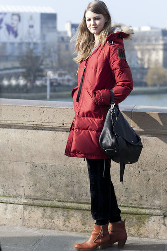 Lindsey Wixson kept cozy in a bold puffer and cool-girl booties.
Lindsey Wixson kept cozy in a bold puffer and cool-girl booties.