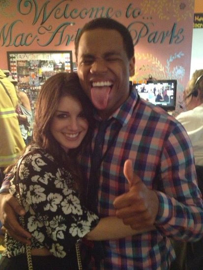 Shenae Grimes and Tristan Wilds hugged it out on the 90210 set.
Source: Twitter use 90210Assistant
Shenae Grimes and Tristan Wilds hugged it out on the 90210 set.
Source: Twitter use 90210Assistant
