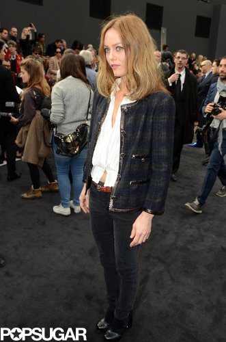 Vanessa Paradis wore a classic Chanel jacket.
Vanessa Paradis wore a classic Chanel jacket.