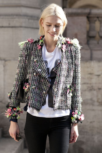 A flash of neon and floral made this little jacket a statement piece.
A flash of neon and floral made this little jacket a statement piece.