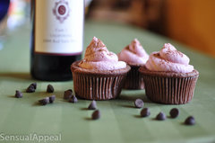 Chocolate Red Wine Cupcakes with Red Wine Buttercream Frosting