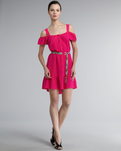 Oonagh by Nanette Lepore Brody Off-Shoulder Button-Front Dress