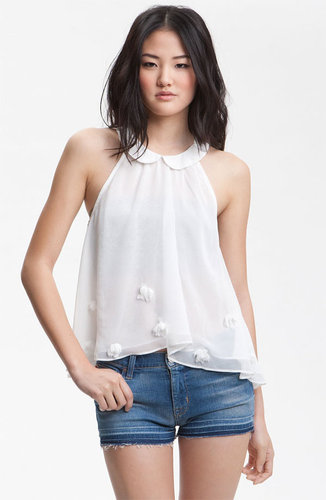 Free People 'Disco Heaven' Flower Applique Sleeveless Top