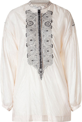 Day Birger et Mikkelsen Pearly White Embroidered Tunic Top