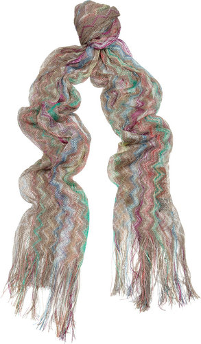 Missoni Zigzag crochet-knit scarf