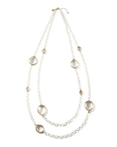 Long Crystal Teardrop Necklace