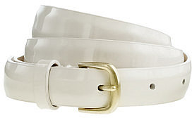 Patent leather skinny belt