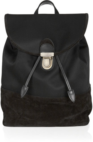 Acne Morab nylon and suede backpack