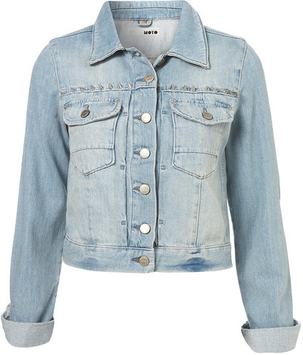 MOTO Studded Yoke Denim Jacket