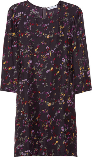 See by Chloé Floral-print silk-charmeuse dress