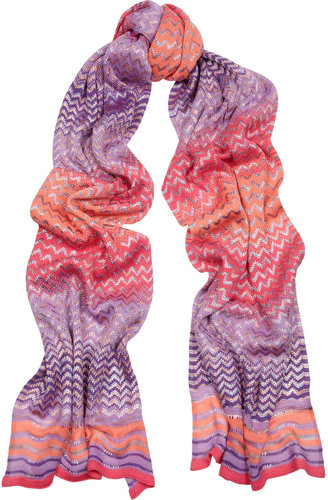Missoni Zigzag crochet-knit scarf