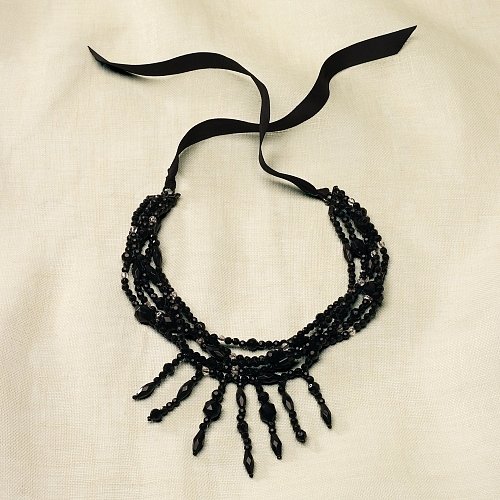 Black Beaded Choker