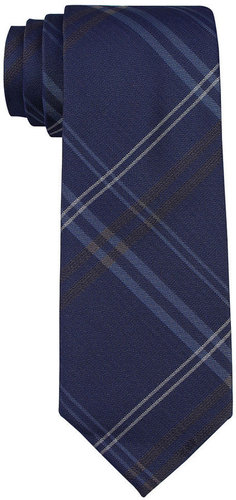 Calvin Klein Mens Calvin Klein Tie, Skinny Overlay Grid