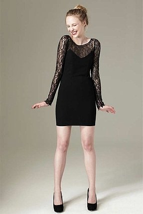 Paper Crown Monet Dress in Black Lace